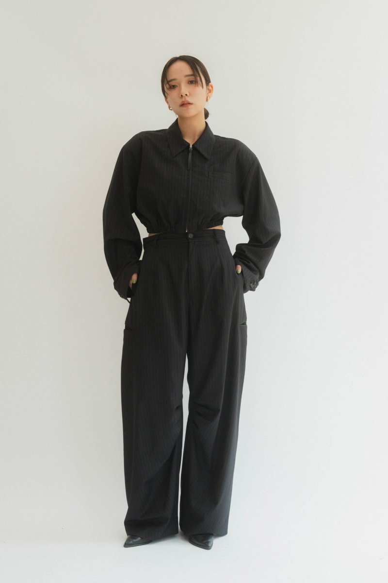 stripe unique slacks pants(unisex)/2color - KNUTH MARF