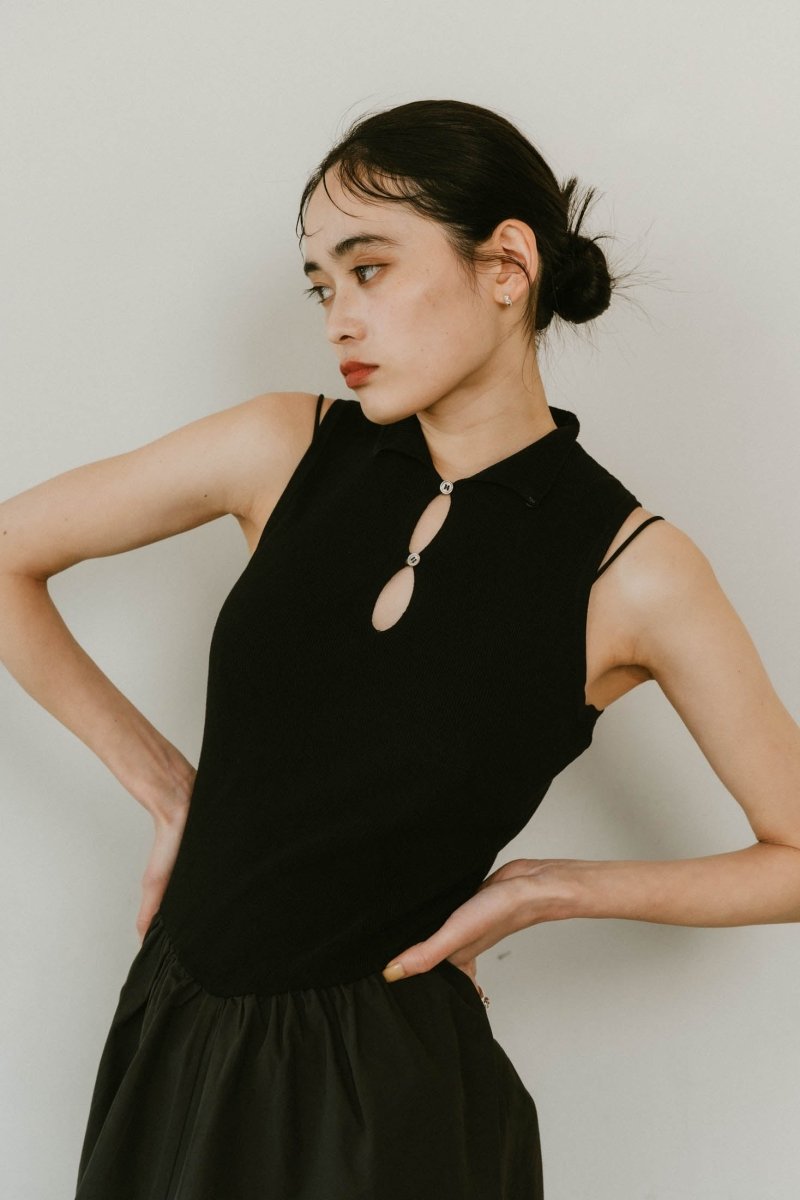 taffeta docking one piece/black - KNUTH MARF