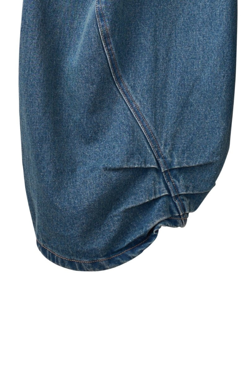 tuck design denim pants/denimblue - KNUTH MARF