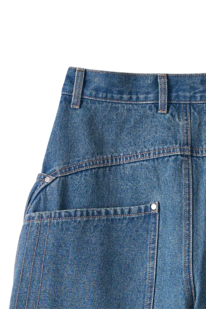 tuck design denim pants/denimblue - KNUTH MARF