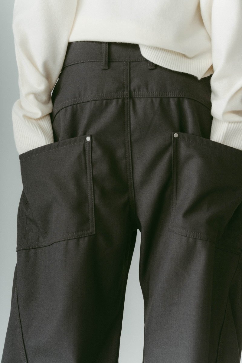 tuck design denim pants/gray - KNUTH MARF