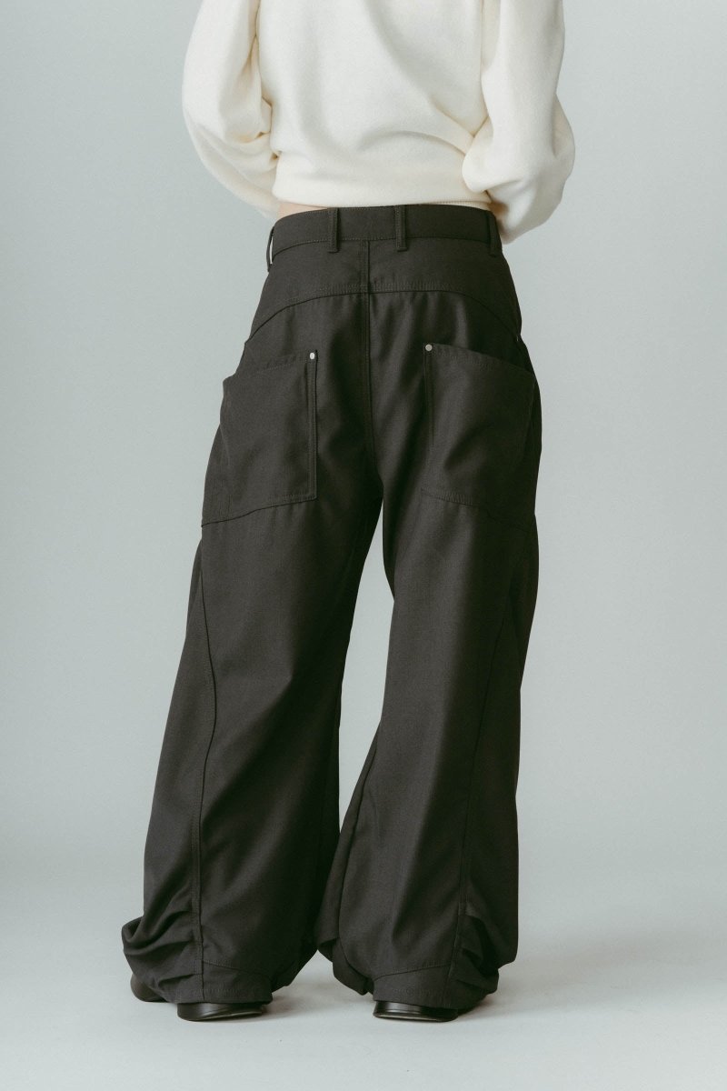tuck design denim pants/gray - KNUTH MARF