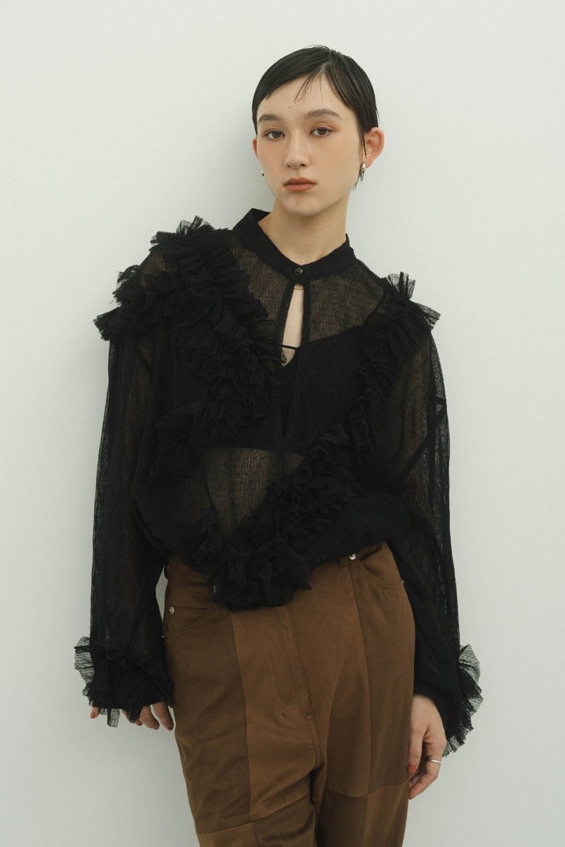 tulle design blouse/black | KNUTH MARF