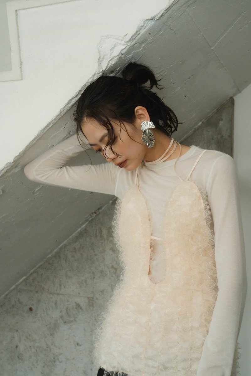 U neck tulle bustier/2color - KNUTH MARF