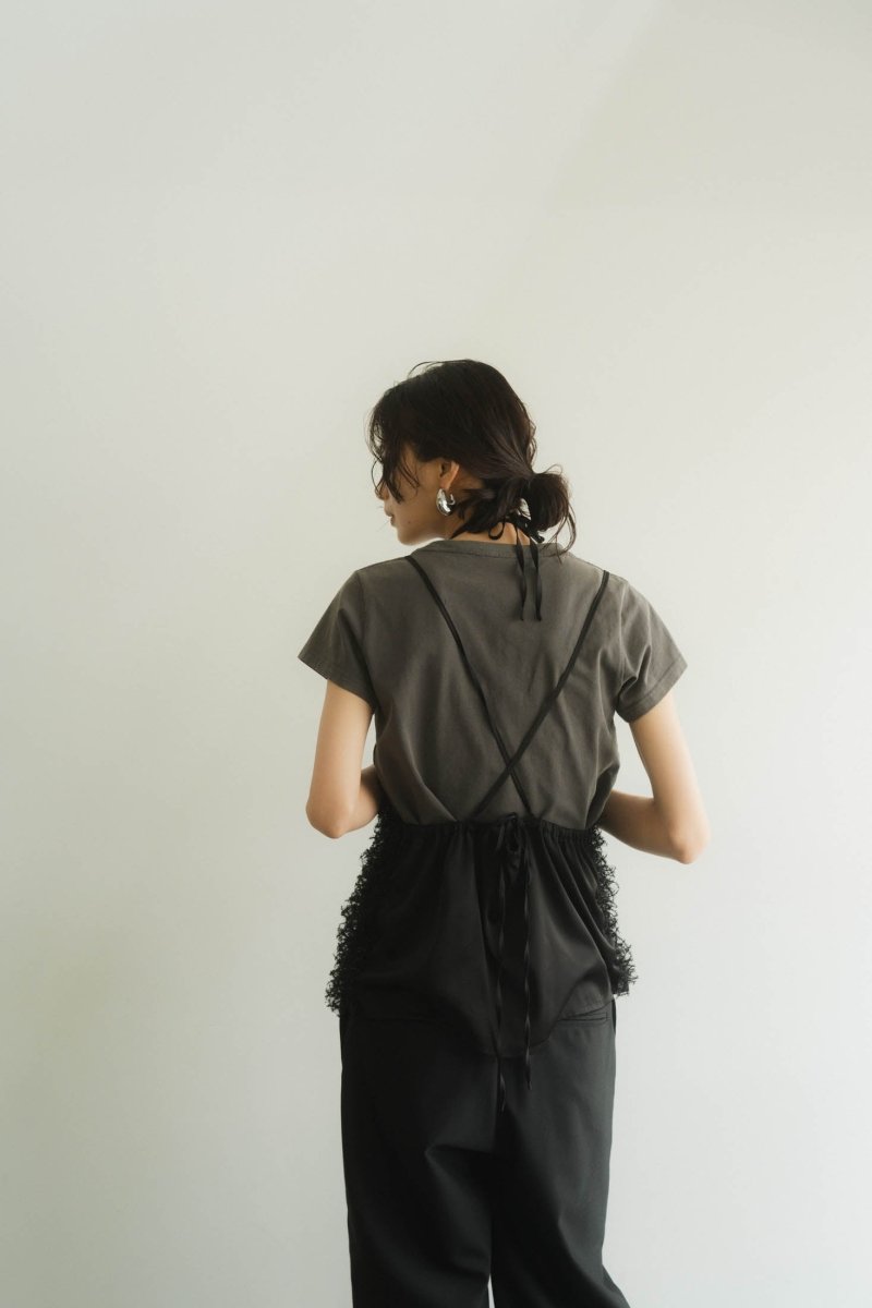 U neck tulle bustier/2color - KNUTH MARF
