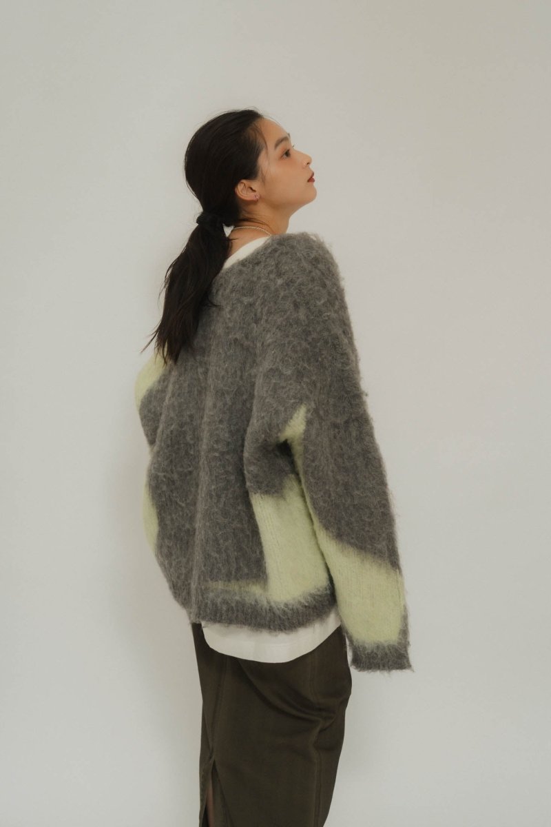 Uneck knit pullover(unisex)/2color - KNUTH MARF