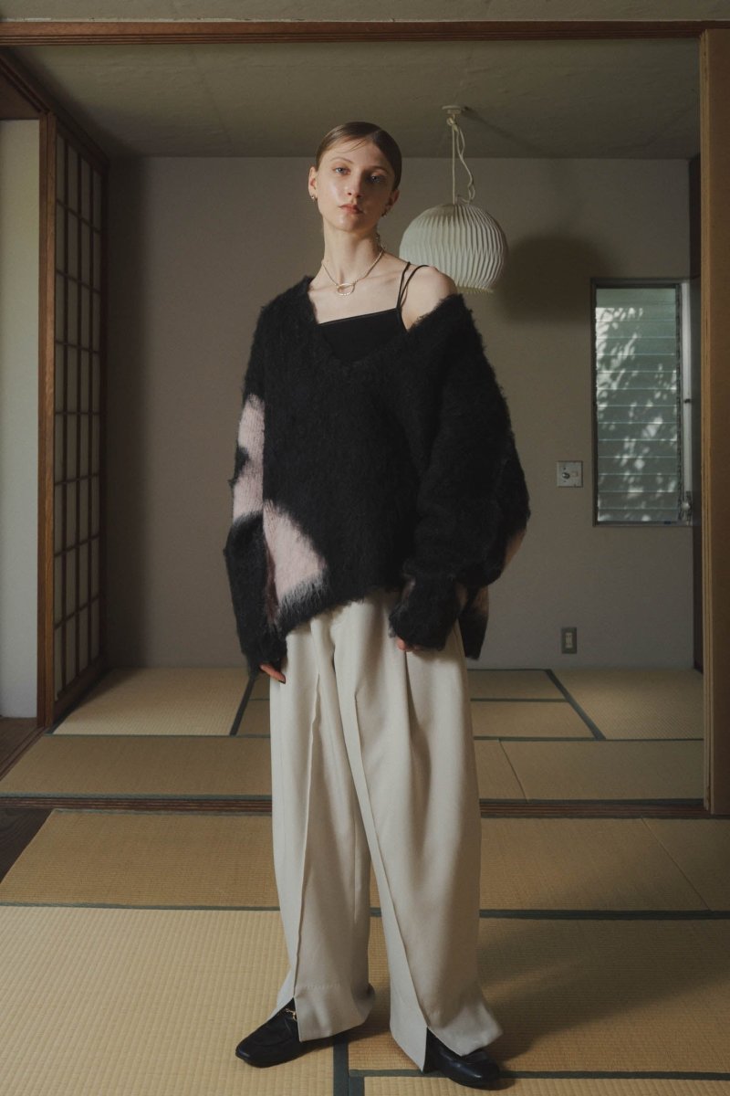 Uneck knit pullover(unisex)/2color - KNUTH MARF