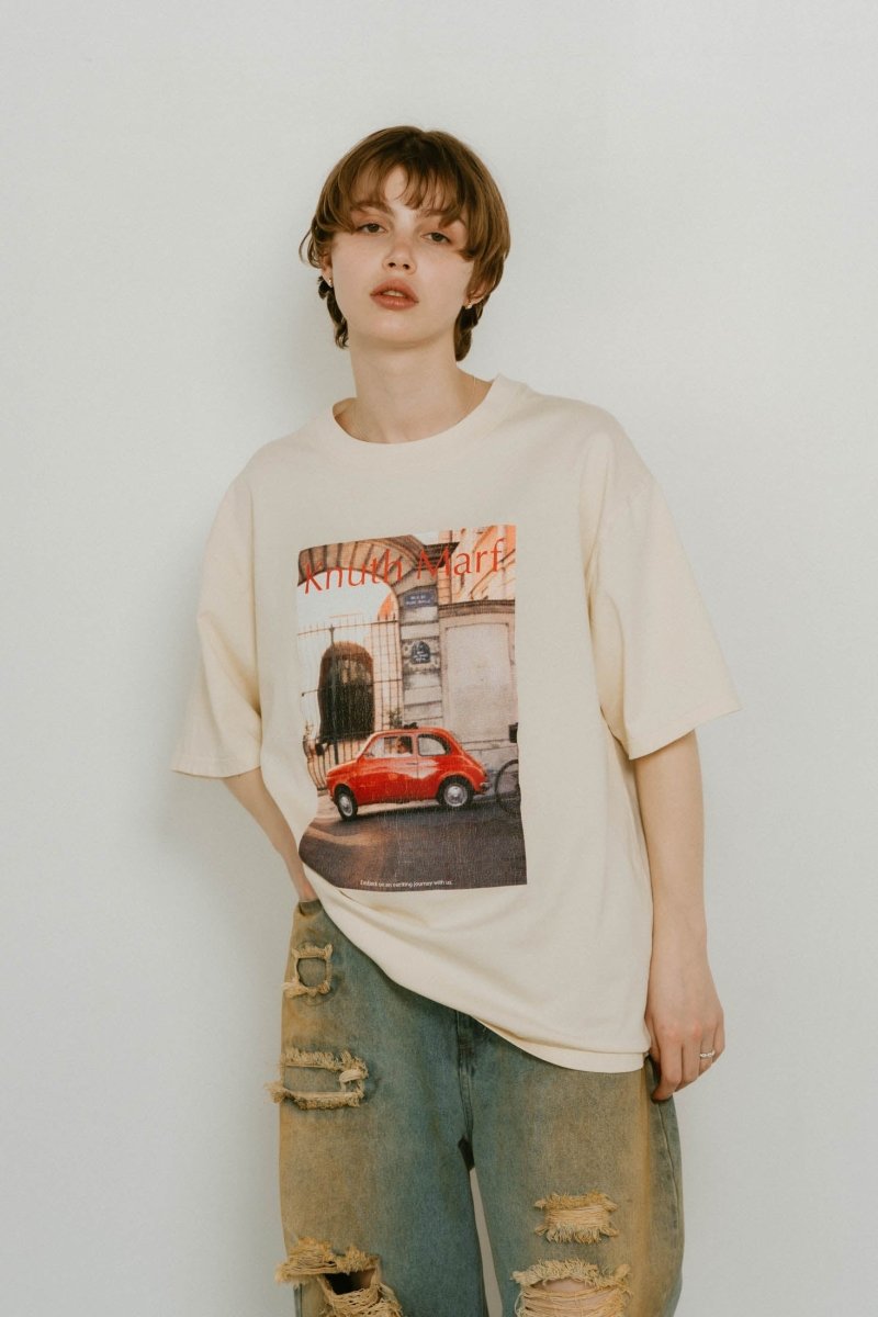 vintage print T shirt(unisex)/4color - KNUTH MARF
