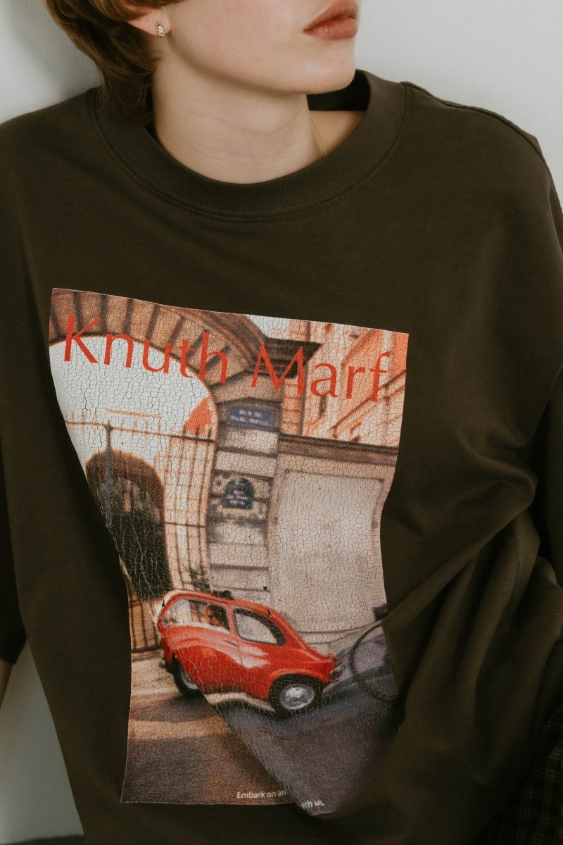vintage print T shirt(unisex)/4color - KNUTH MARF