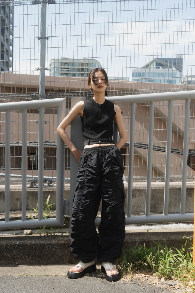 waterproof gathered pants/2color - KNUTH MARF