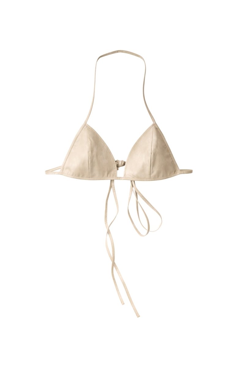 wrap leather bustier/2color - KNUTH MARF