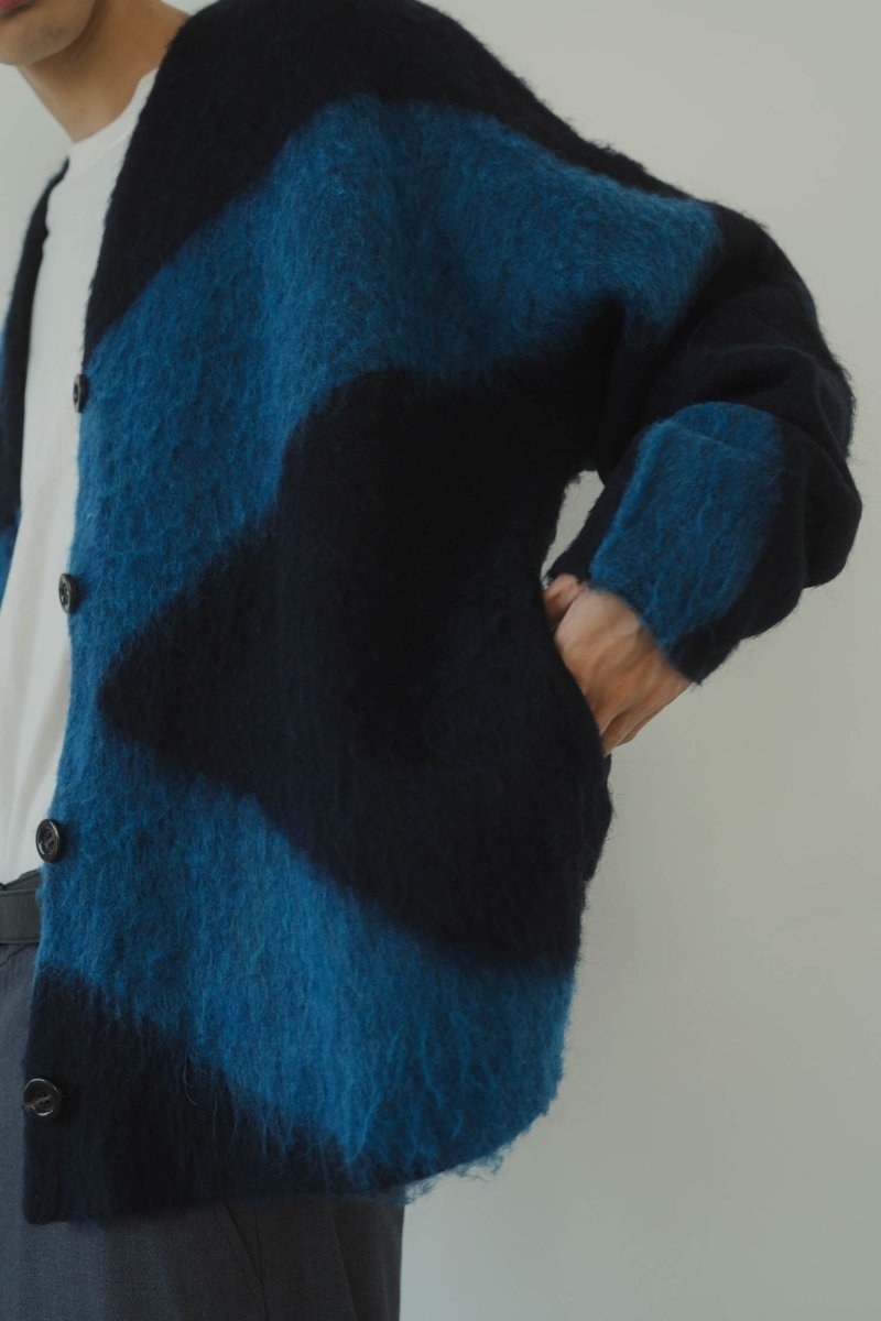 【11/6~出荷】accent mohair cardigan(unisex)/navyblue/MAN - KNUTH MARF