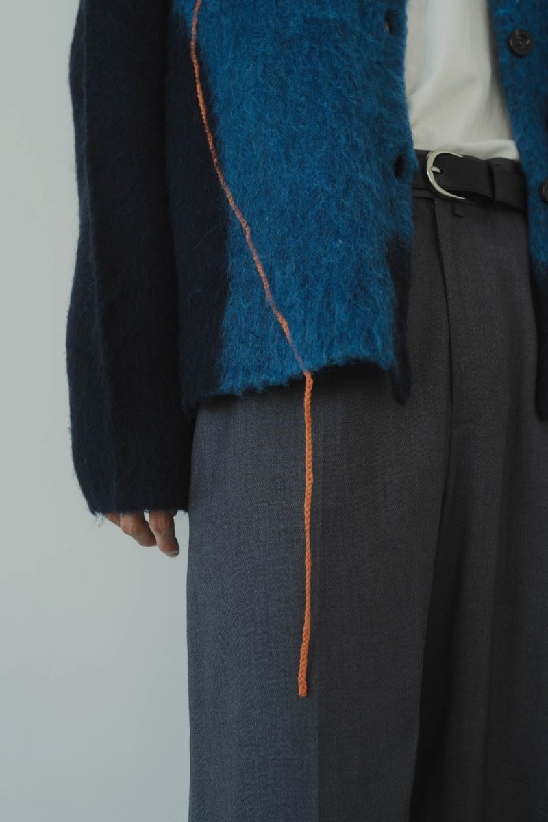 【11/6~出荷】accent mohair cardigan(unisex)/navyblue/MAN - KNUTH MARF