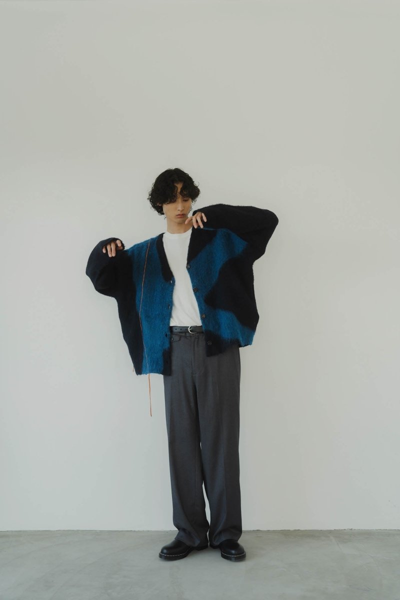 【11/6~出荷】accent mohair cardigan(unisex)/navyblue/MAN - KNUTH MARF