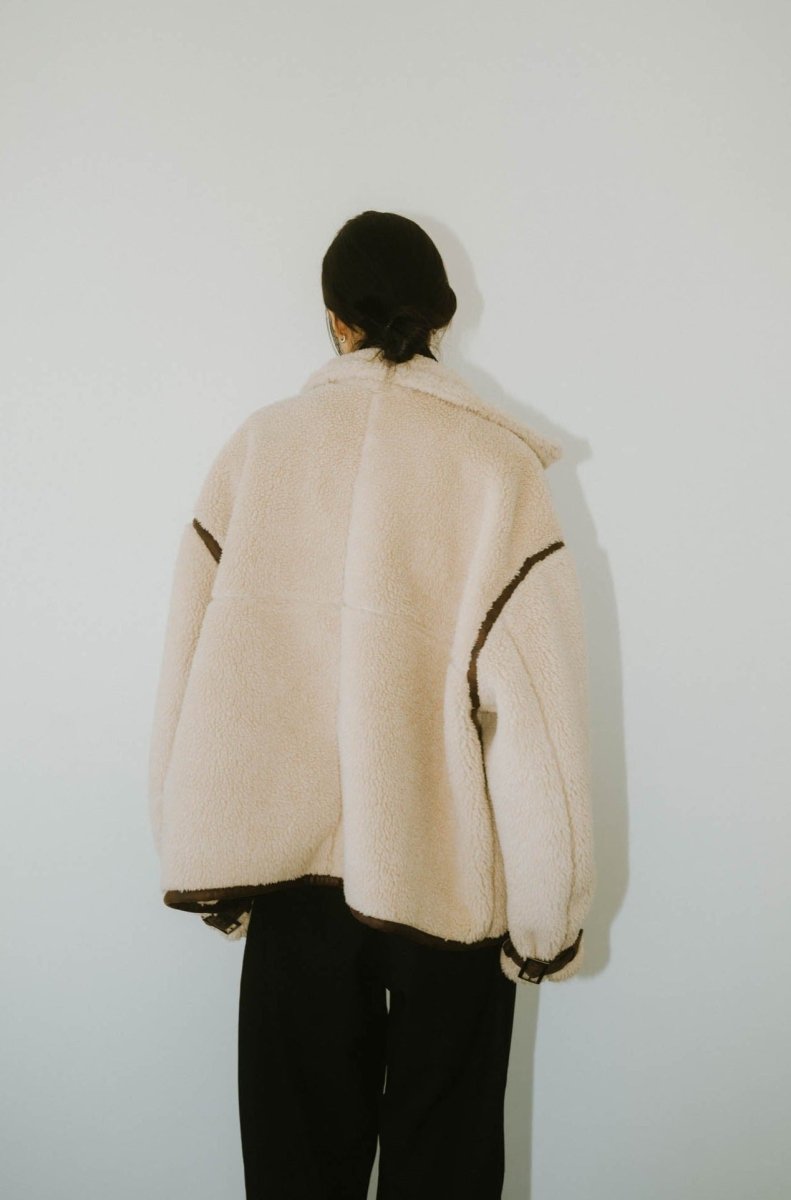 【12/20~出荷】reversible mouton jacket(unisex)/beige - KNUTH MARF