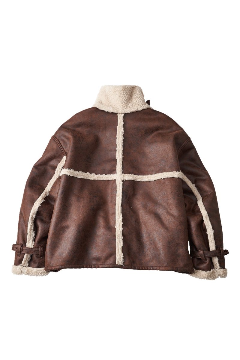 【12/20~出荷】reversible mouton jacket(unisex)/beige - KNUTH MARF