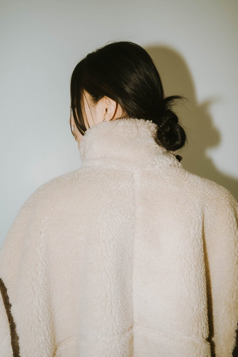 【12/20~出荷】reversible mouton jacket(unisex)/beige - KNUTH MARF