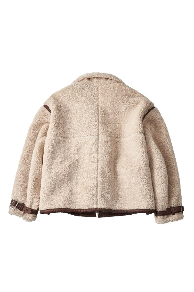 【12/20~出荷】reversible mouton jacket(unisex)/beige - KNUTH MARF