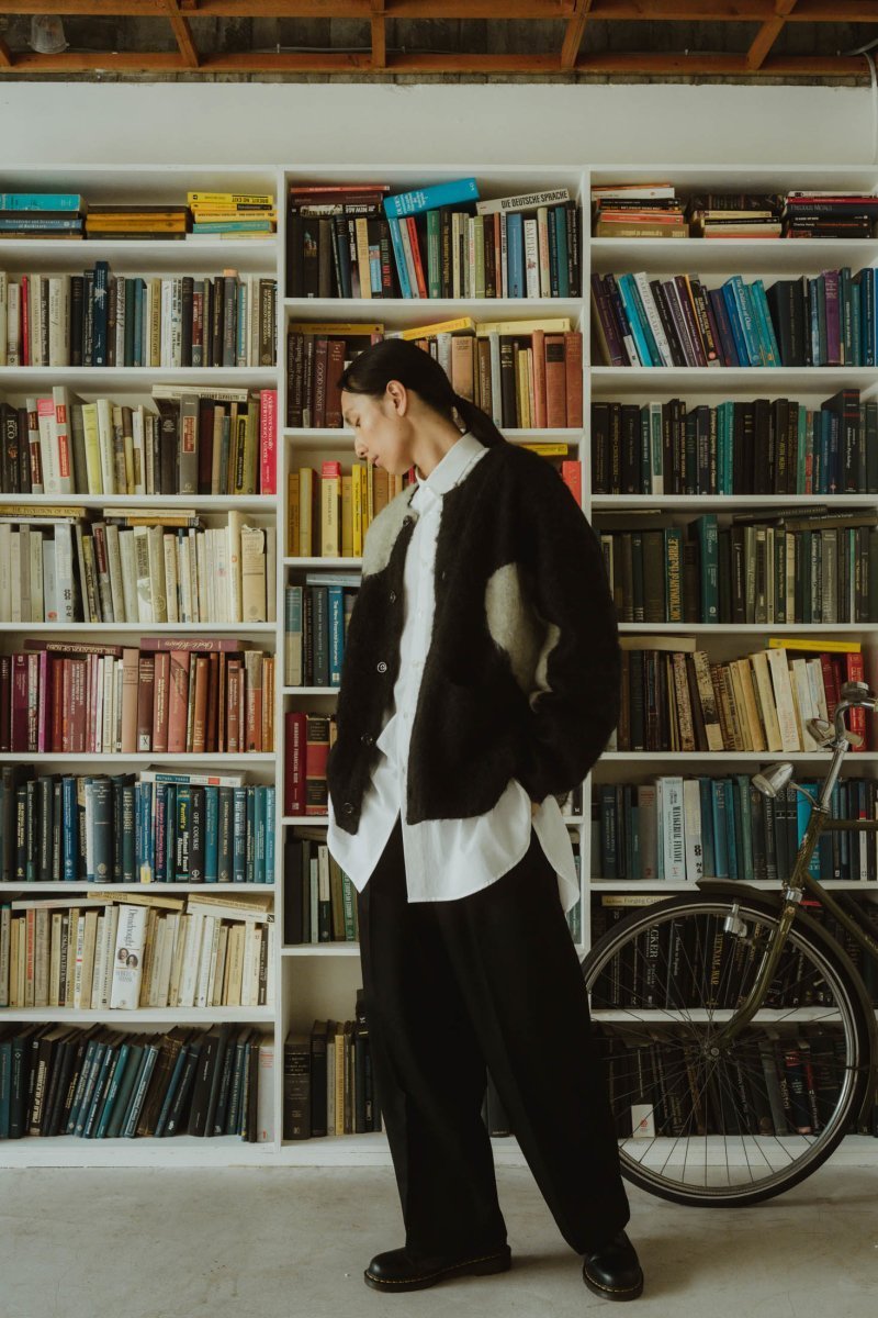 【12/26~出荷】mix mohair cardigan/blackgreen(追加販売) - KNUTH MARF