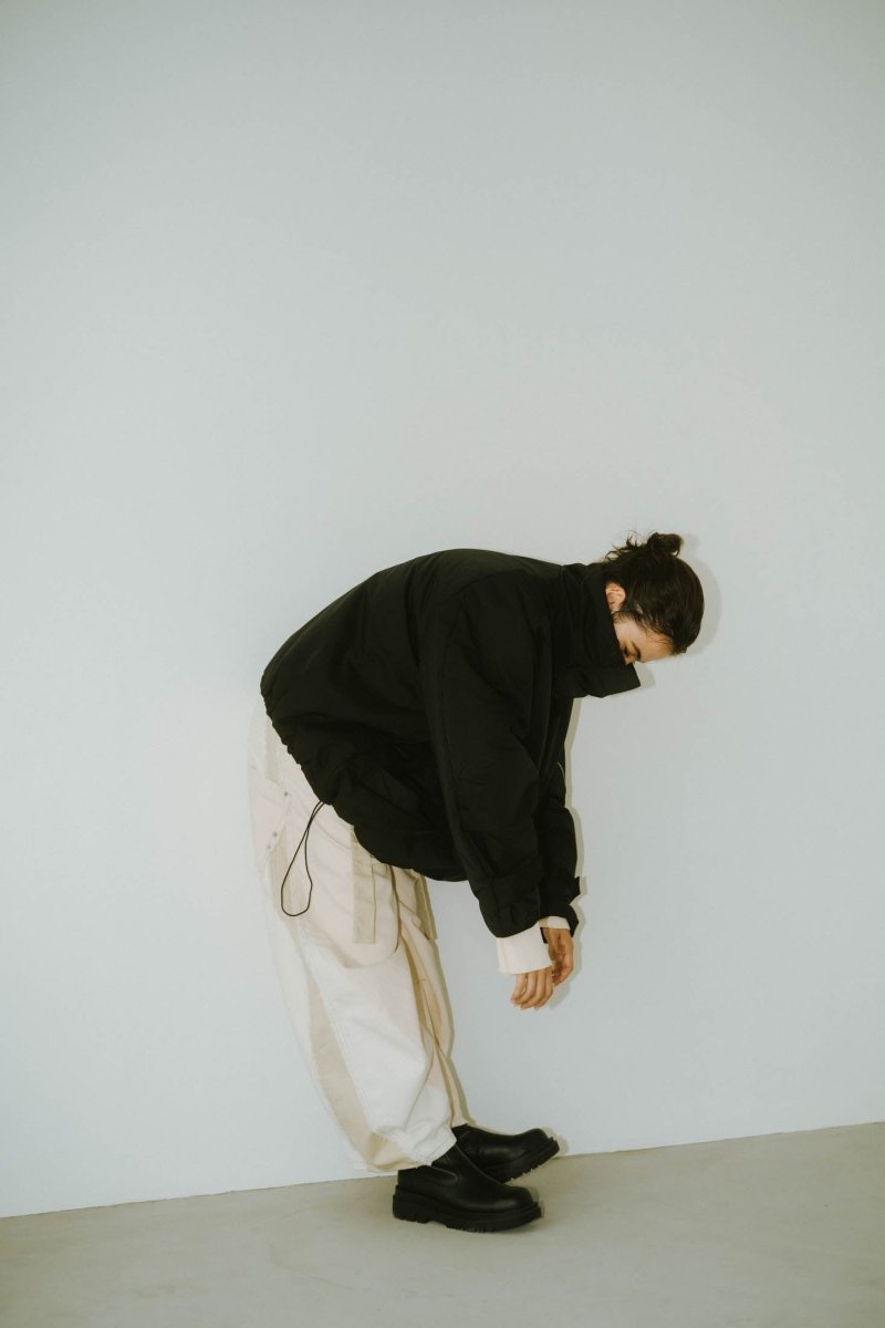 【12/28~出荷】stand collar down jacket(unisex)/black - KNUTH MARF