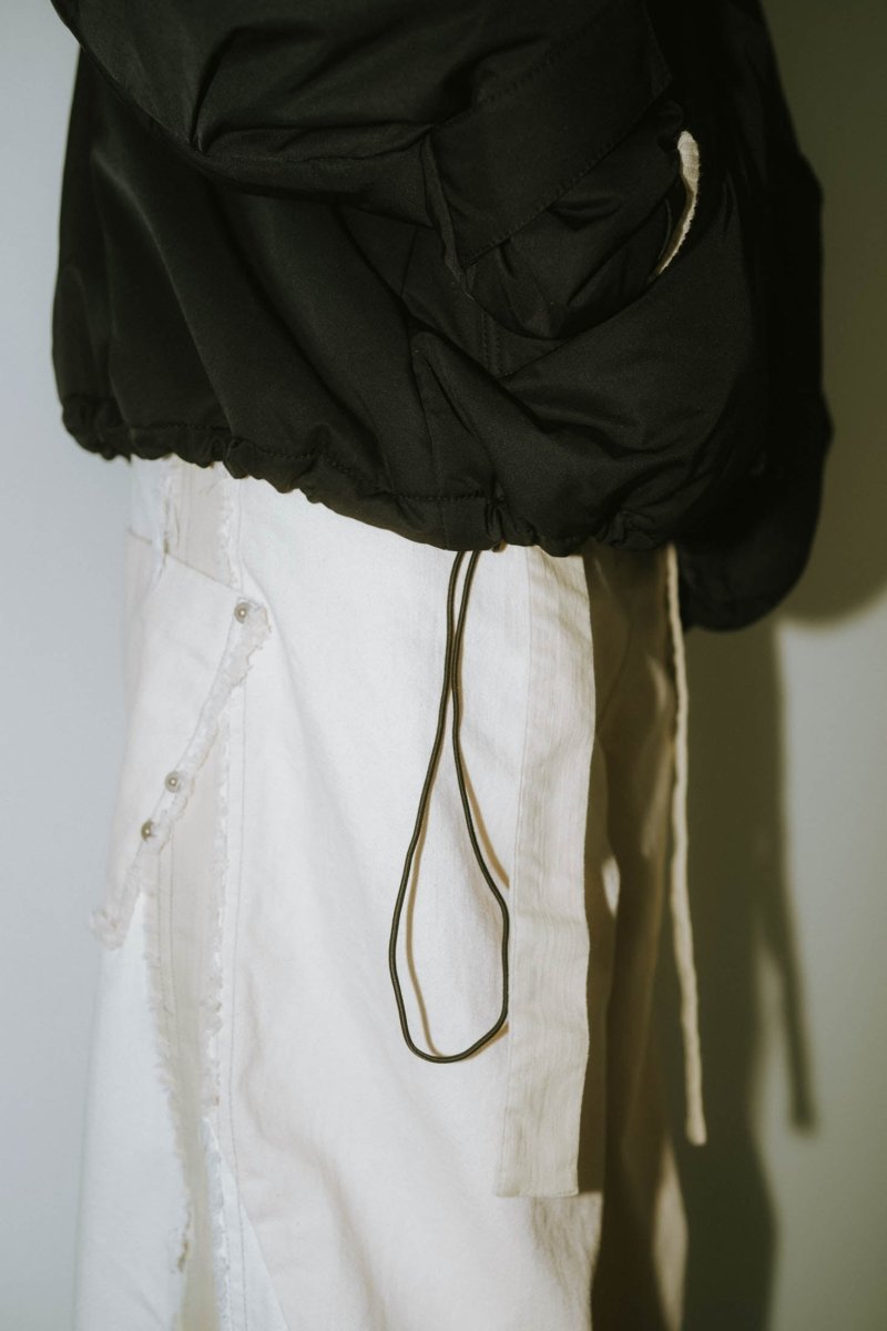 【12/28~出荷】stand collar down jacket(unisex)/black - KNUTH MARF
