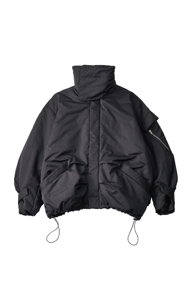 【12/28~出荷】stand collar down jacket(unisex)/black - KNUTH MARF