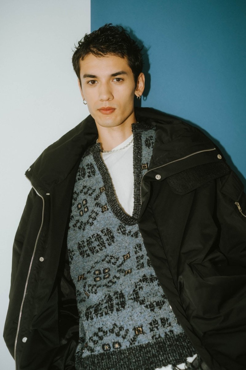 【12/28~出荷】stand collar down jacket(unisex)/black - KNUTH MARF