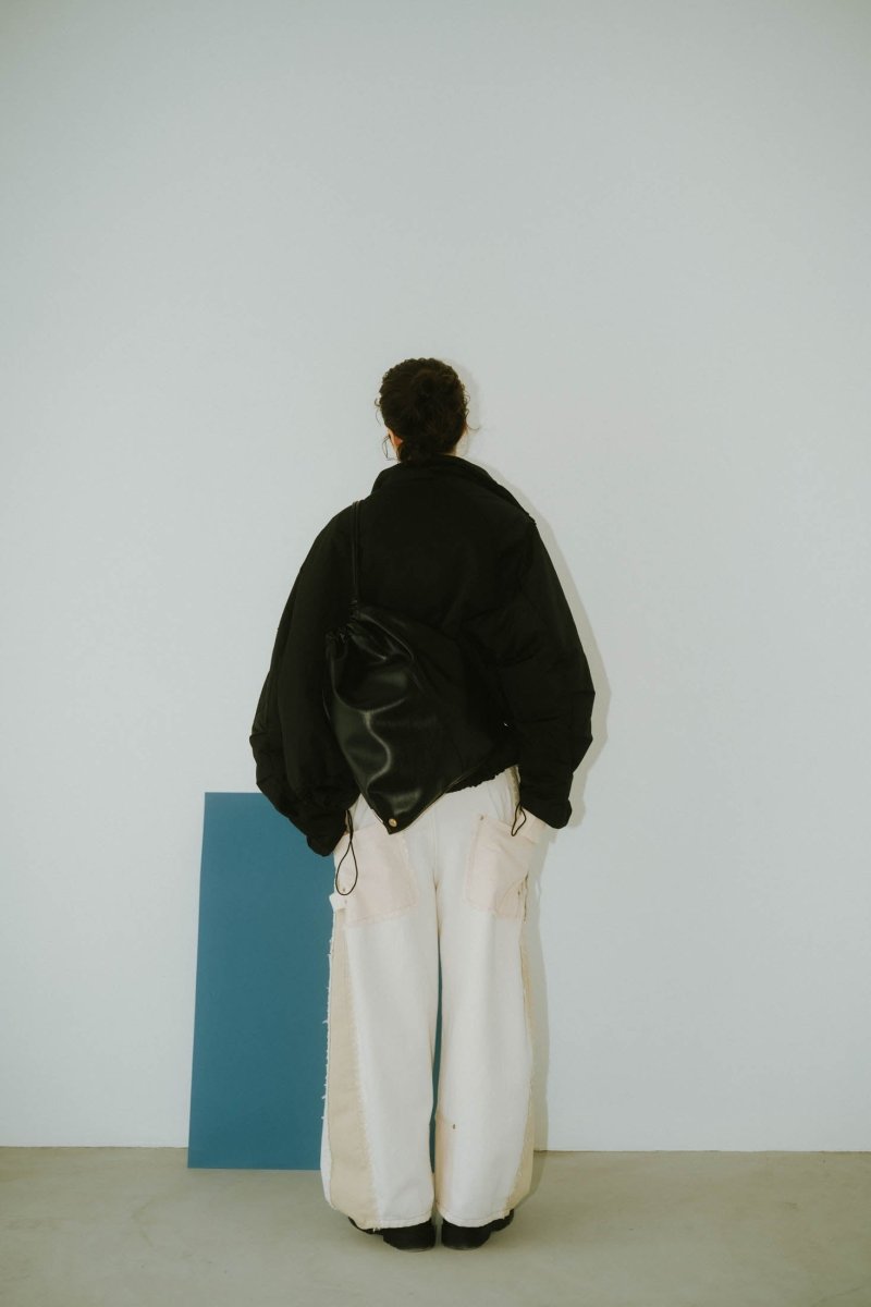 【12/28~出荷】stand collar down jacket(unisex)/black - KNUTH MARF