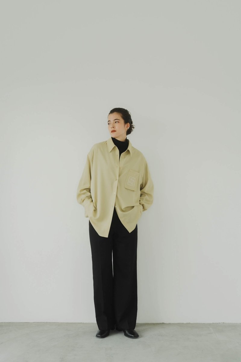 2way cuffs loose shirt/pistacchio - KNUTH MARF