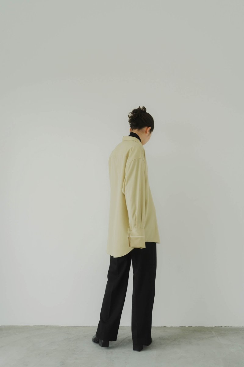 2way cuffs loose shirt/pistacchio - KNUTH MARF