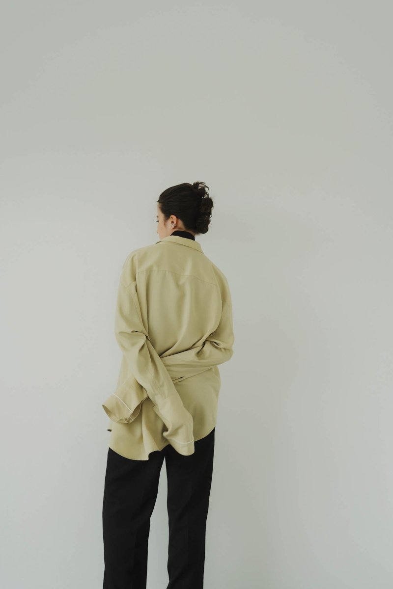 2way cuffs loose shirt/pistacchio - KNUTH MARF