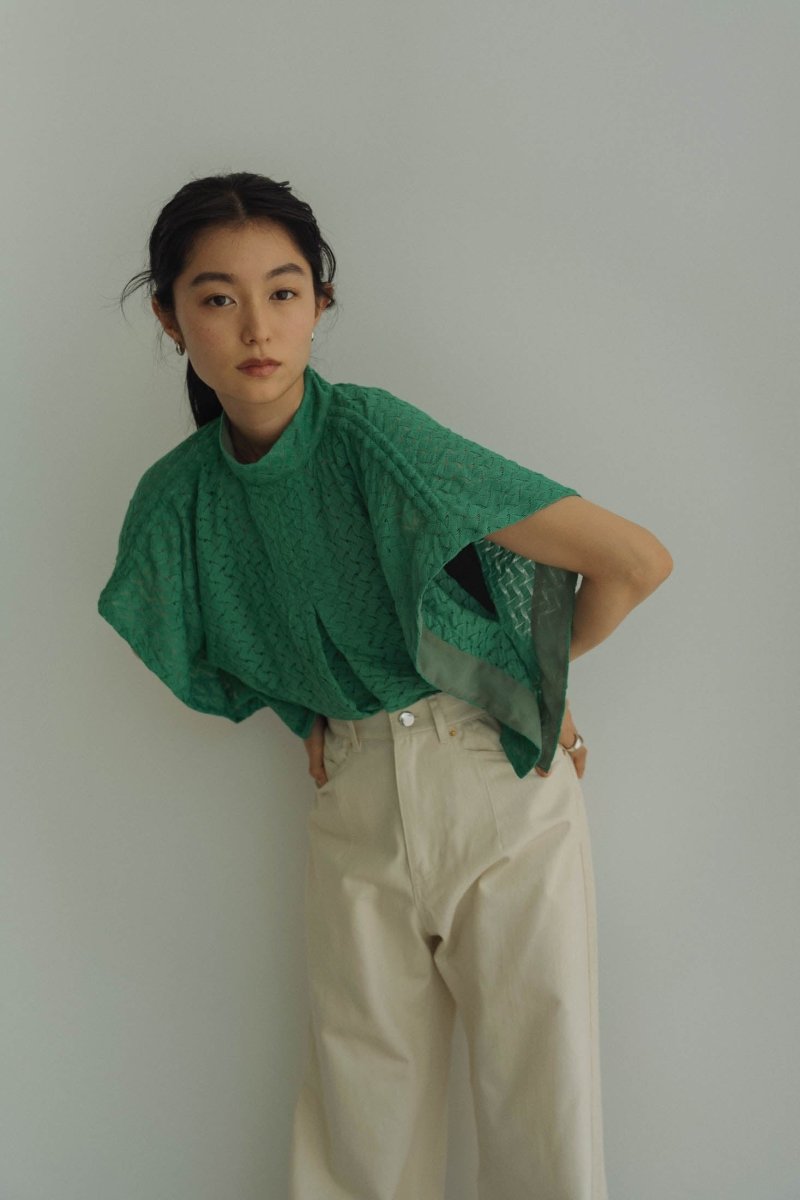2way drost lace blouse/black - KNUTH MARF