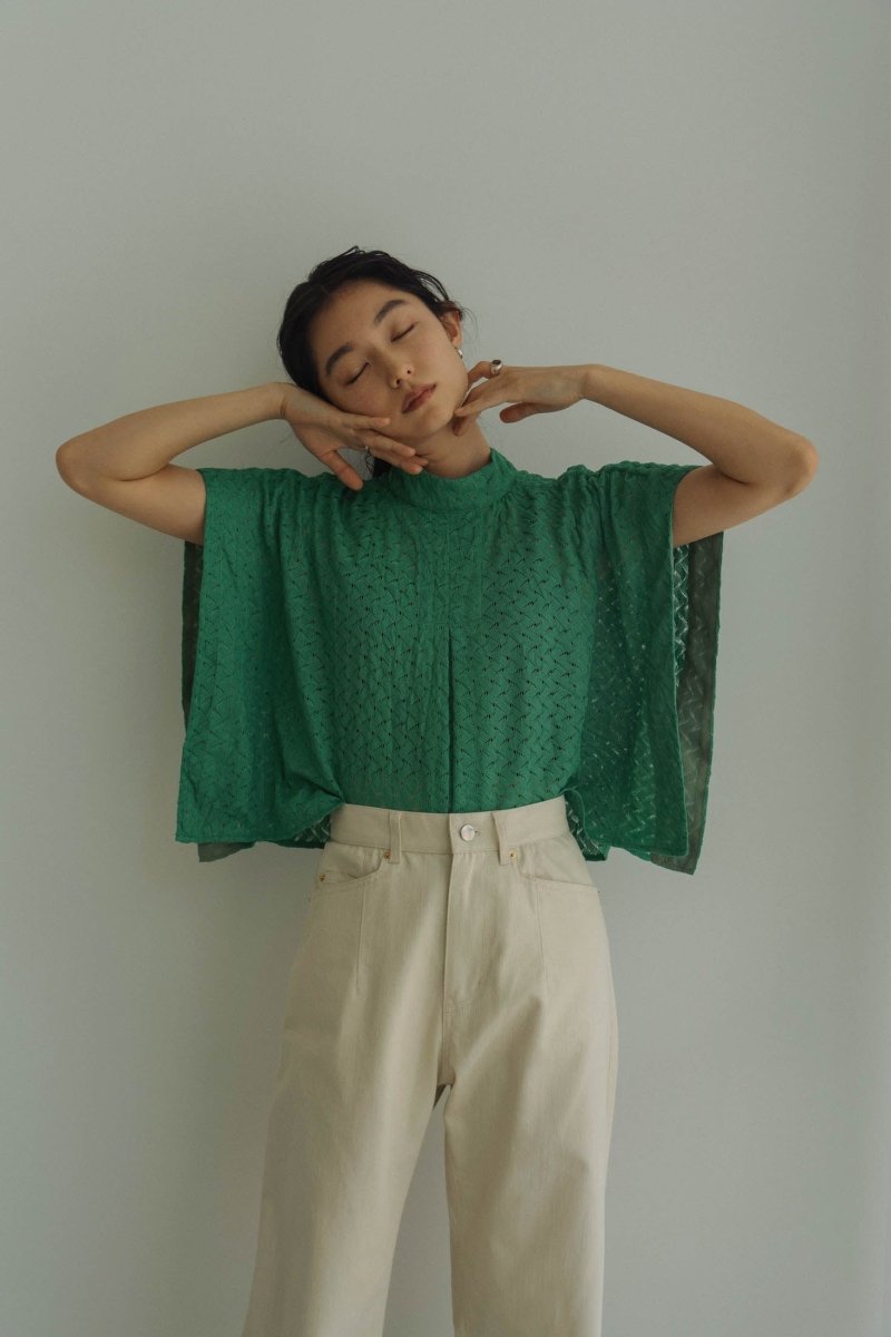 2way drost lace blouse/black - KNUTH MARF