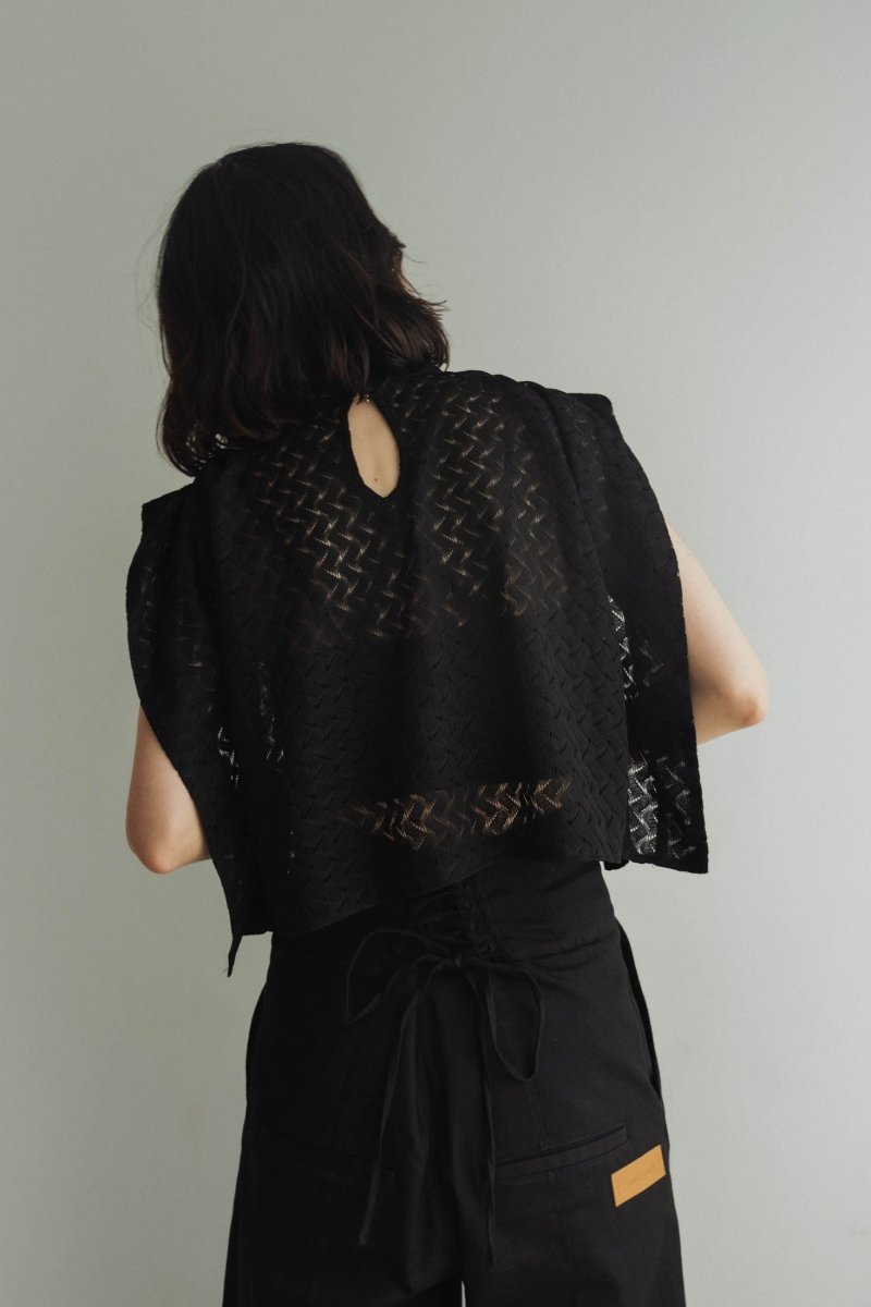 2way drost lace blouse/black - KNUTH MARF