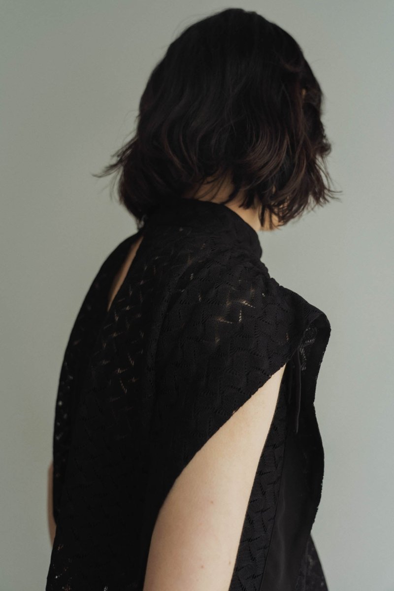 2way drost lace blouse/black - KNUTH MARF