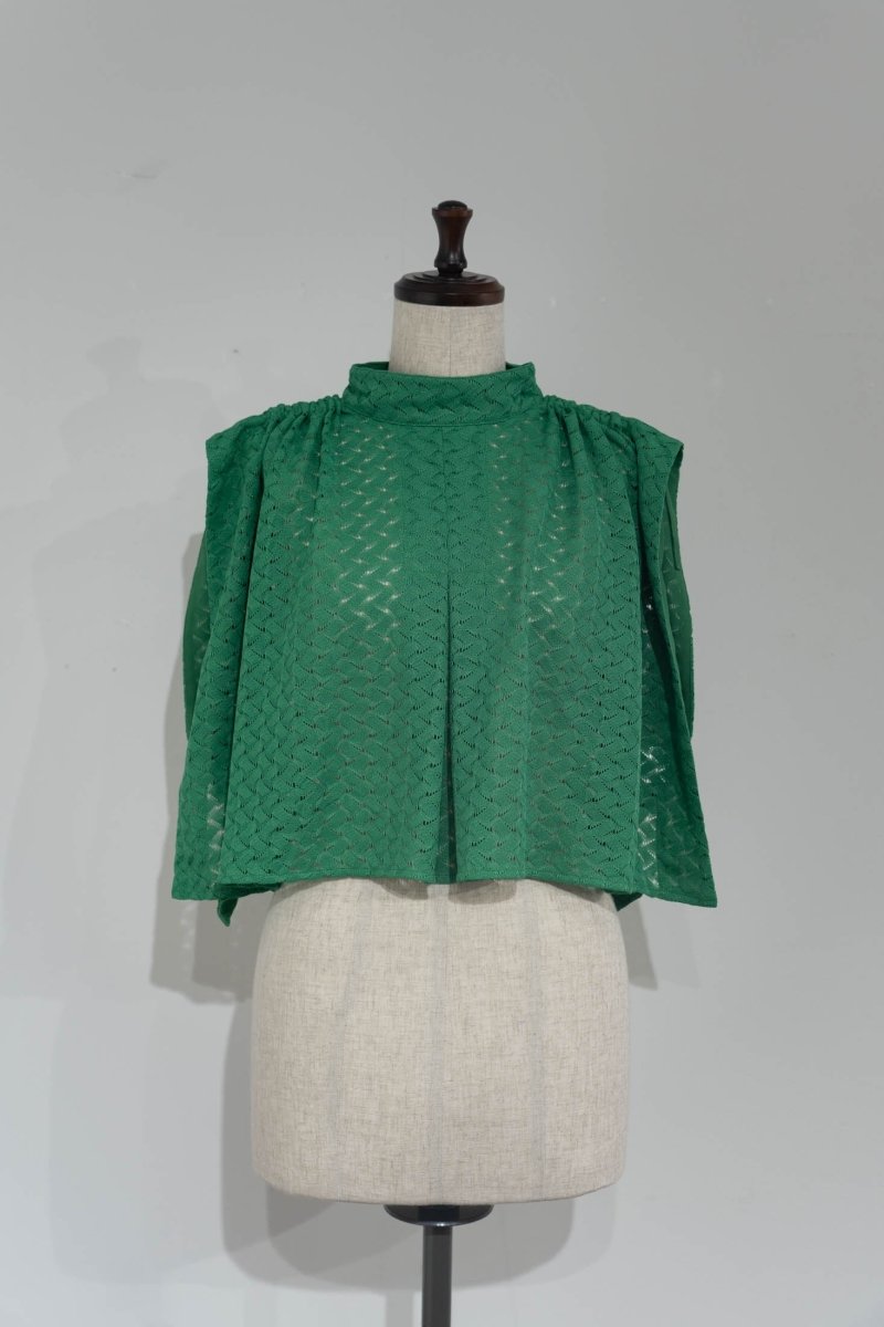 2way drost lace blouse/black - KNUTH MARF