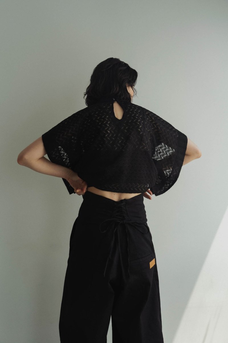 2way drost lace blouse/black - KNUTH MARF