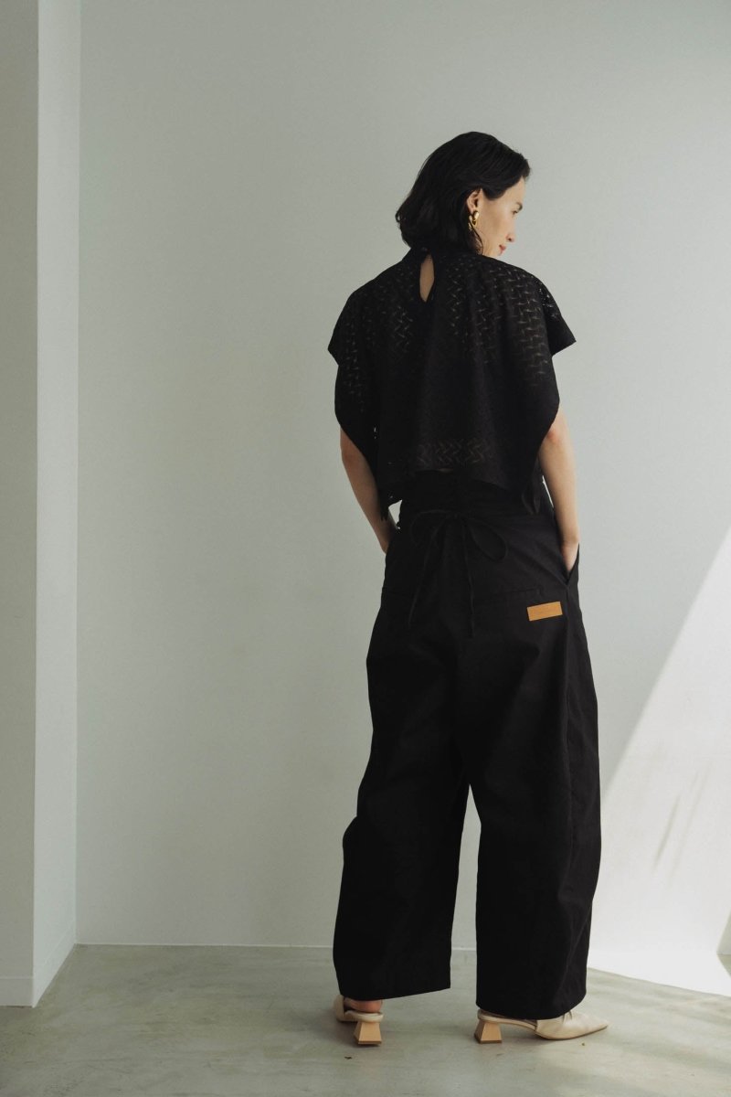 2way drost lace blouse/black - KNUTH MARF