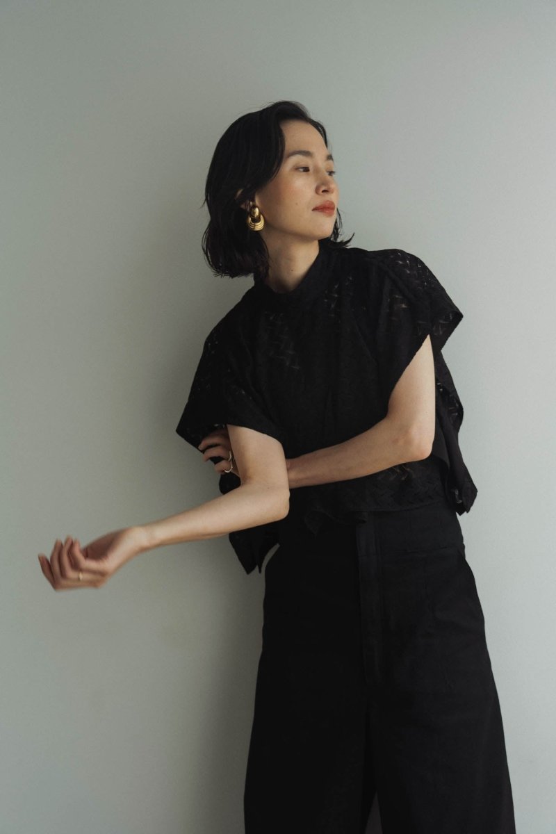 2way drost lace blouse/black - KNUTH MARF