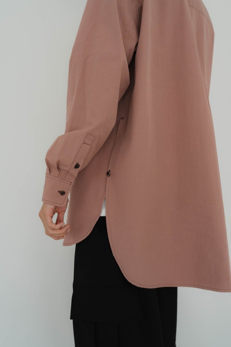 2way slit long shirt/pink - KNUTH MARF