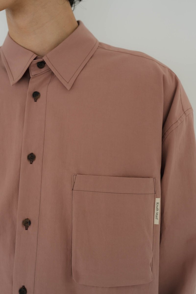 2way slit long shirt/pink - KNUTH MARF
