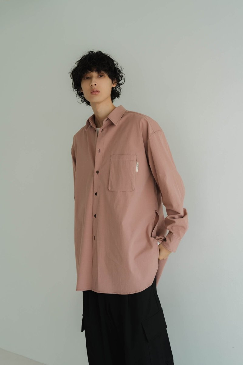 2way slit long shirt/pink - KNUTH MARF
