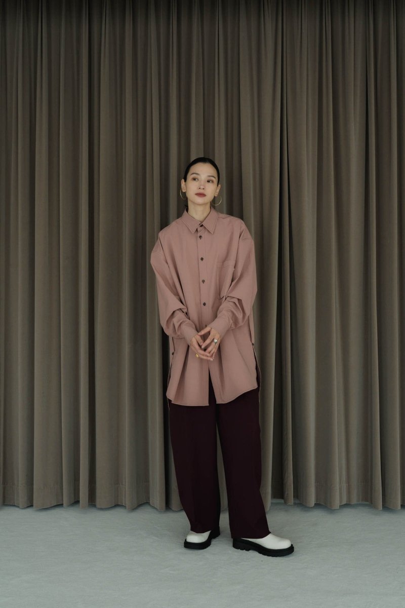 2way slit long shirt/pink - KNUTH MARF