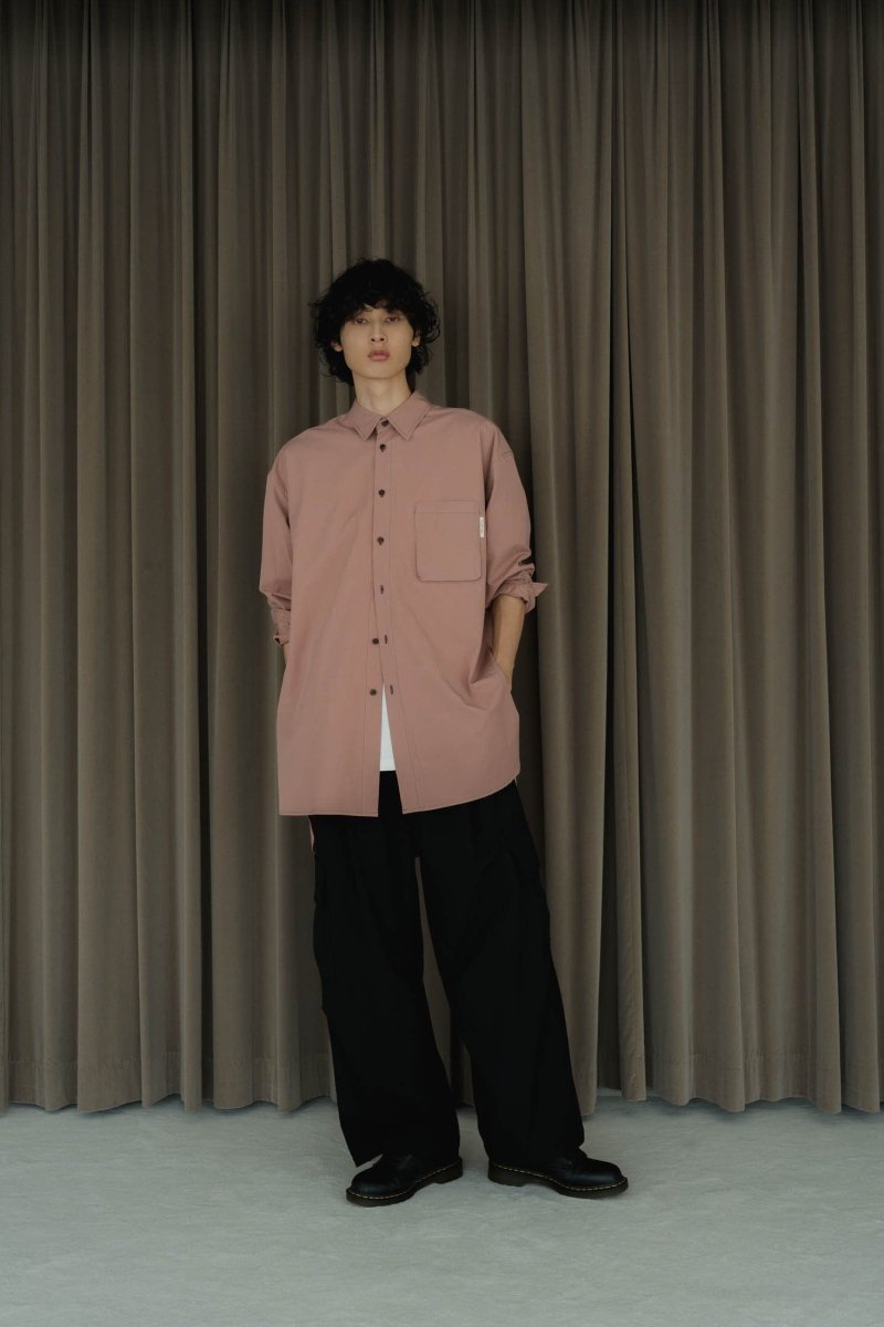 2way slit long shirt/pink - KNUTH MARF