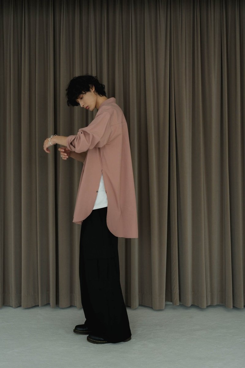 2way slit long shirt/pink - KNUTH MARF