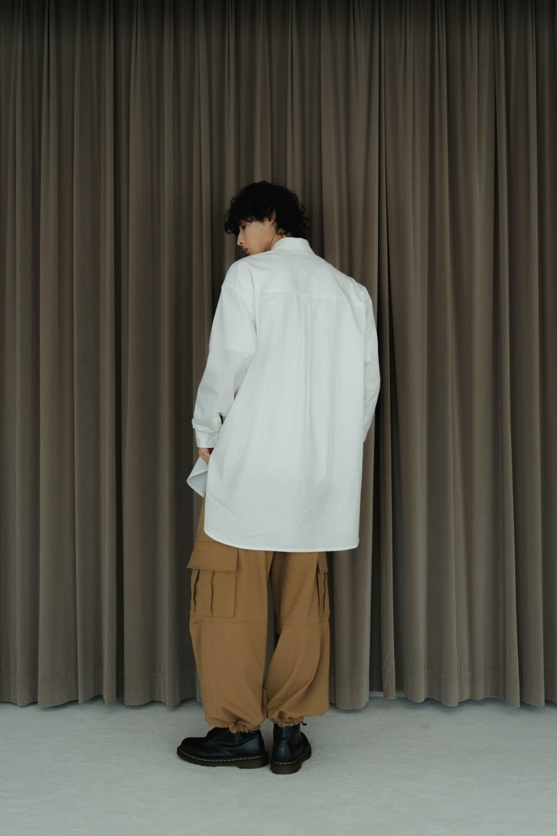 2way slit long shirt/white - KNUTH MARF