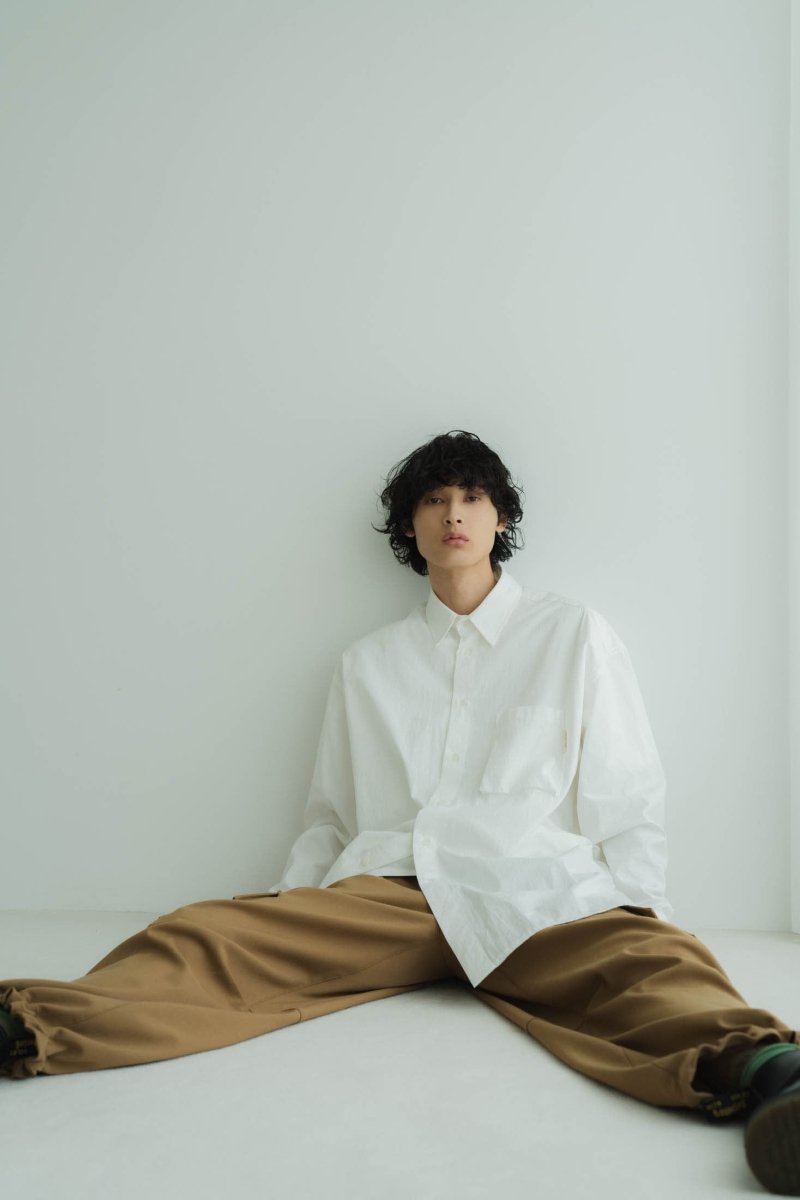 2way slit long shirt/white - KNUTH MARF