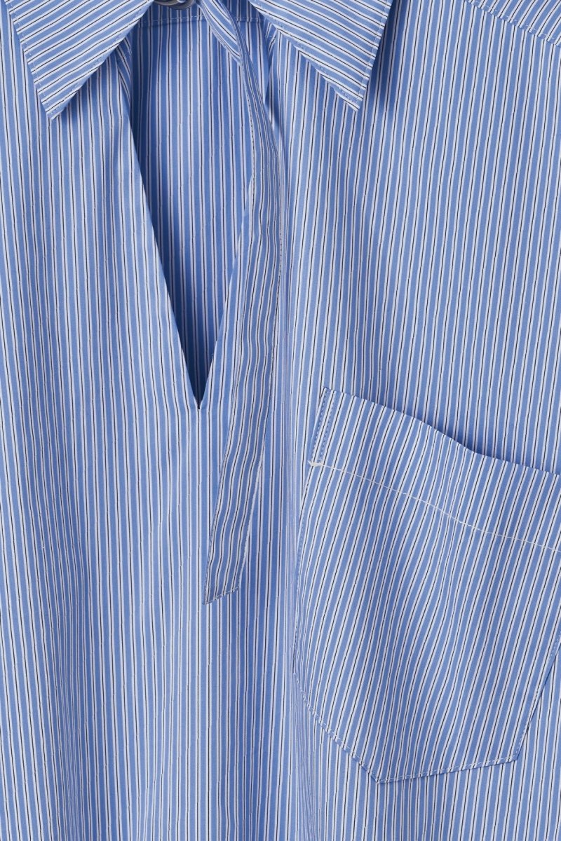 2way stripe volume shirt/stripeblue - KNUTH MARF