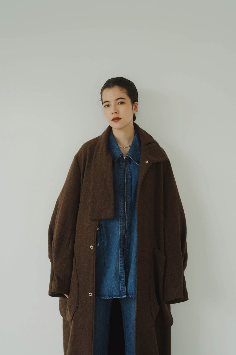 2way wool long coat(unisex)/brown - KNUTH MARF