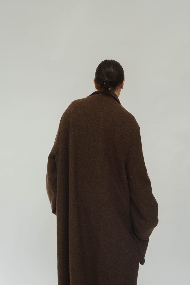 2way wool long coat(unisex)/brown - KNUTH MARF